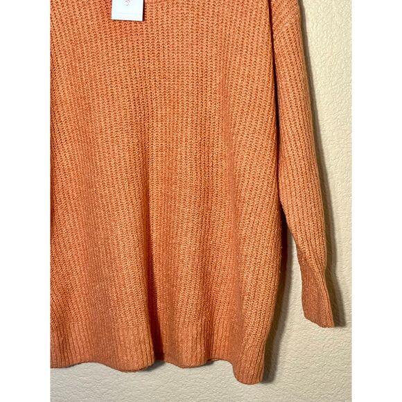 NWT Isabel Maternity Peach Cable Sweater Large - Picture 6 of 9